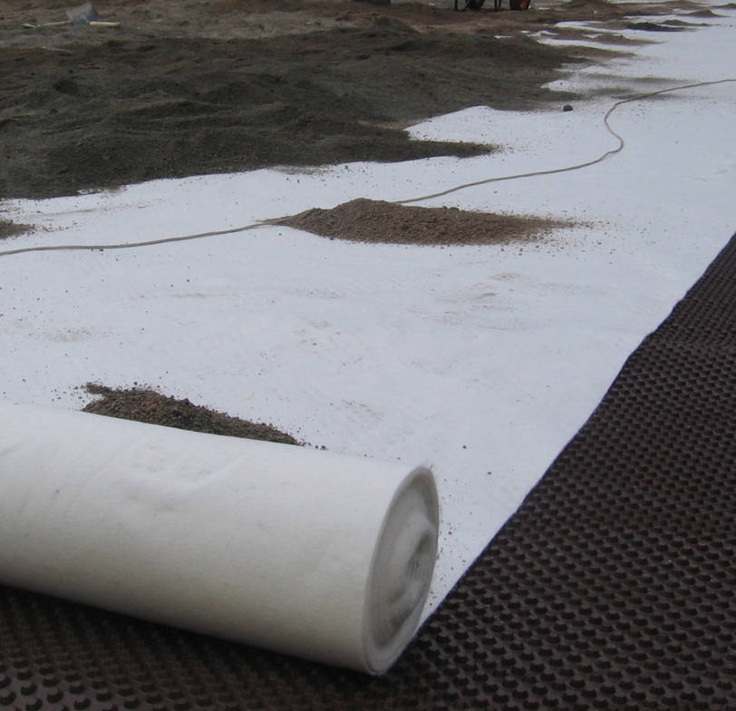 Geotêxteis de drenagem não tecidos de filamento são usados ​​na conservação de água, rodovias e outros projetos