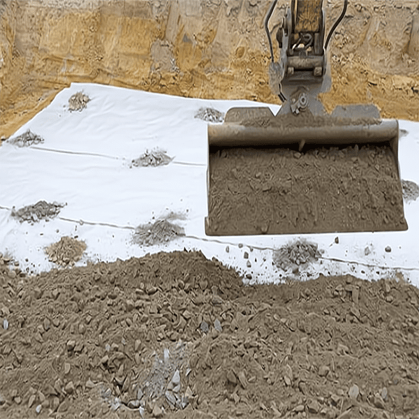 High-strength geotextile has excellent permeability and tensile strength