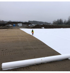 Tela geotextil no tejida hidrofóbica para carreteras