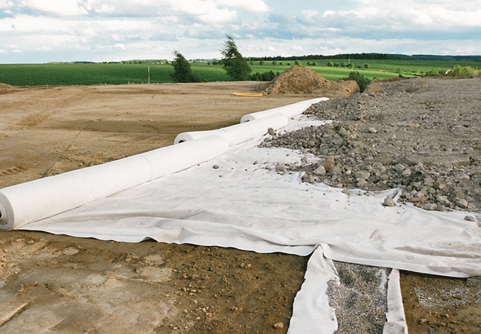 TW high quality PET non-woven geotextile for slope protection