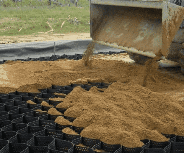 Géocellule HDPE pour la prévention des glissements de terrain